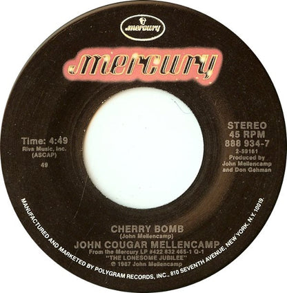 John Cougar Mellencamp : Cherry Bomb (7", Single, 49)