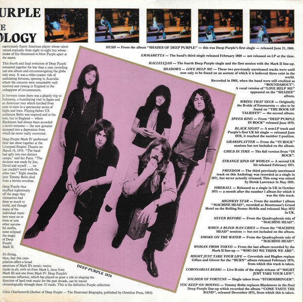 Deep Purple : The Anthology (2xLP, Comp, Mono, RM)