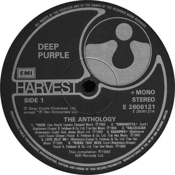 Deep Purple : The Anthology (2xLP, Comp, Mono, RM)