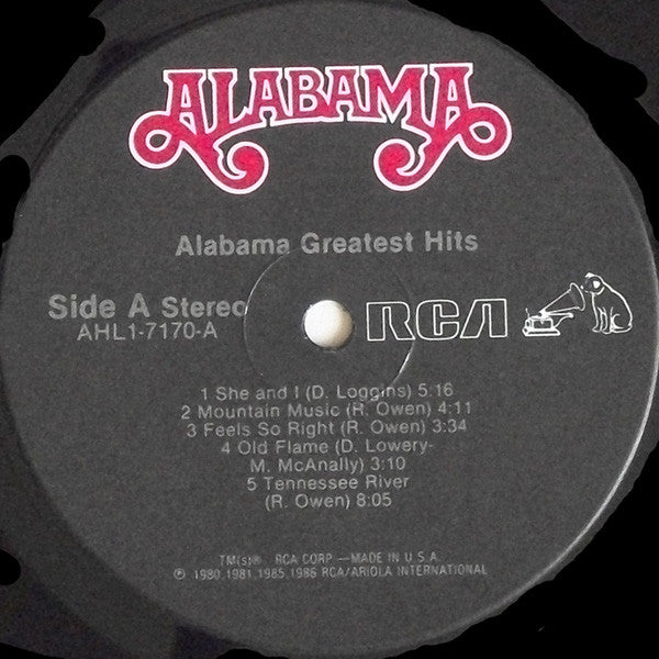 Alabama : Alabama Greatest Hits (LP, Comp, Ind)