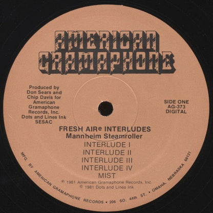 Mannheim Steamroller : Fresh Aire Interludes (LP, Comp)