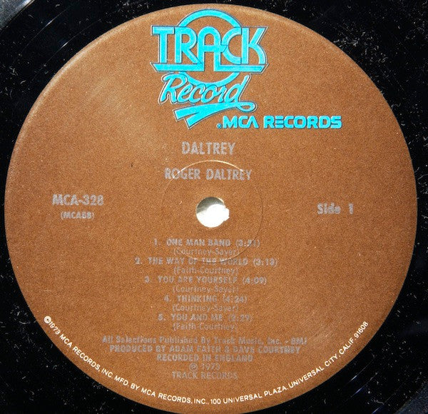 Roger Daltrey : Daltrey (LP, Album, Pin)