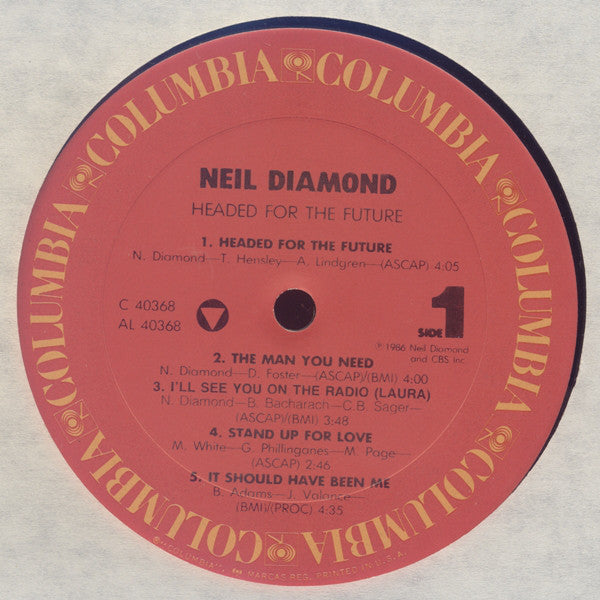 Neil Diamond : Headed For The Future (LP, Album, Car)