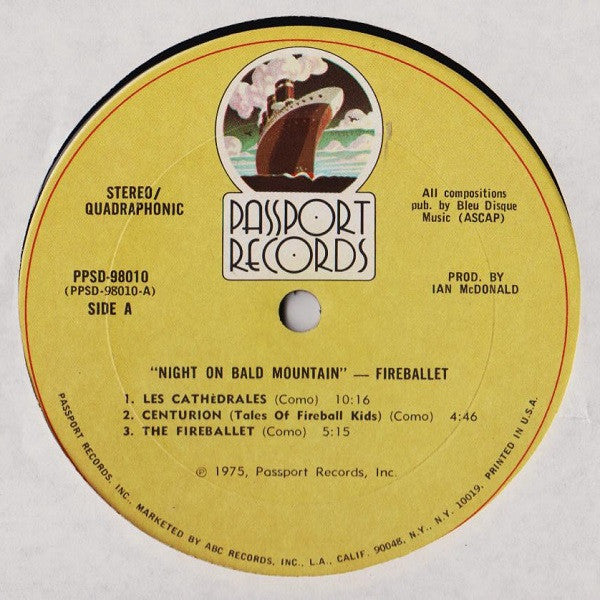 Fireballet : Night On Bald Mountain (LP, Album, Quad, Ter)