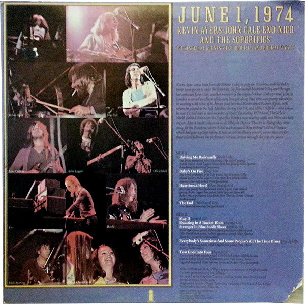 Kevin Ayers - John Cale - Brian Eno - Nico (3) : June 1, 1974 (LP, Album, Pit)
