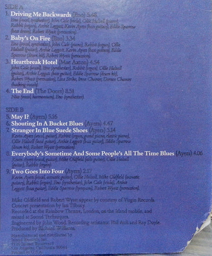 Kevin Ayers - John Cale - Brian Eno - Nico (3) : June 1, 1974 (LP, Album, Pit)