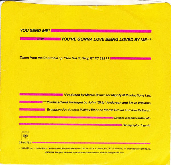 Manhattans : You Send Me (7", Styrene, Pit)