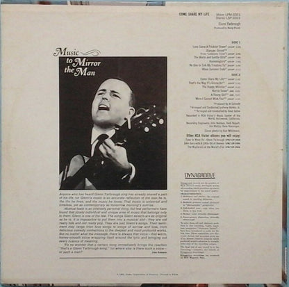 Glenn Yarbrough : Come Share My Life (LP, Album)