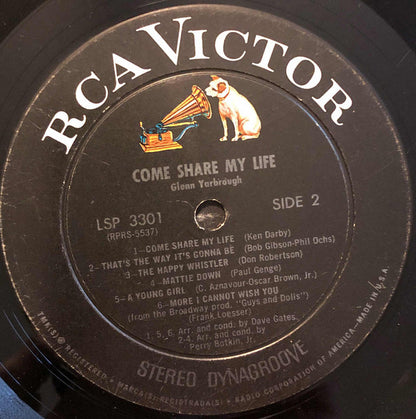 Glenn Yarbrough : Come Share My Life (LP, Album)