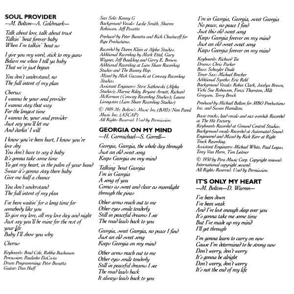 Michael Bolton : Soul Provider (CD, Album)