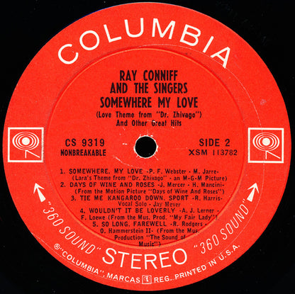 Ray Conniff And The Singers : Somewhere My Love (LP, Album)