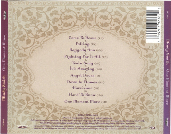 Mindy Smith : One Moment More (CD, Album, Enh)