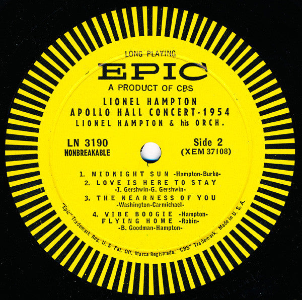 Buy Lionel Hampton And His Orchestra : Lionel Hampton Apollo Hall