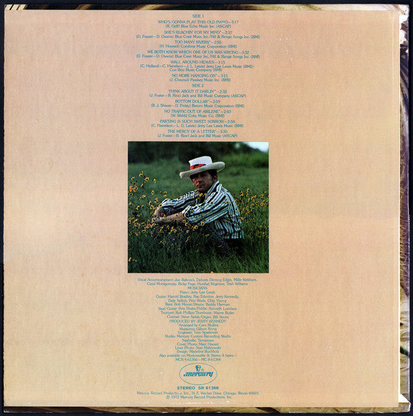 Jerry Lee Lewis : Who's Gonna Play This Old Piano... (Think About It Darlin') (LP, Album, Pit)