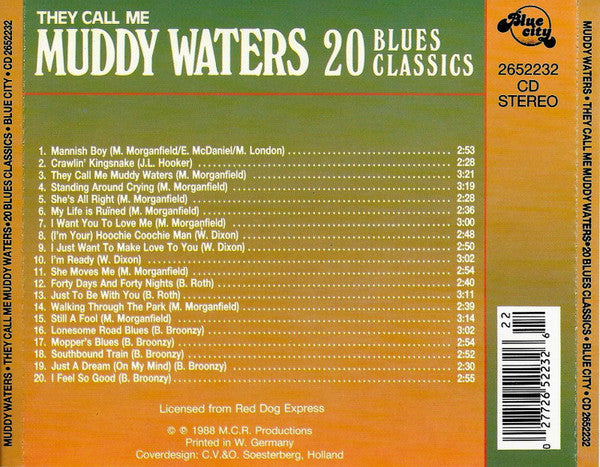 Muddy Waters : They Call Me Muddy Waters (20 Blues Classics) (CD, Comp)