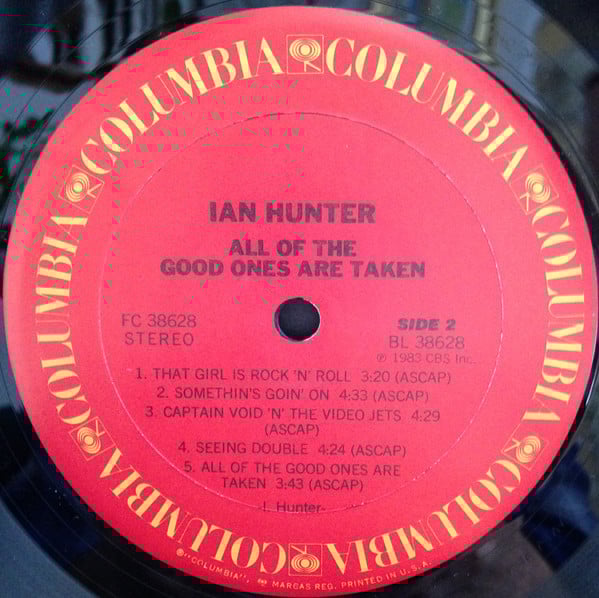 Ian Hunter : All Of The Good Ones Are Taken (LP, Album, Pit)