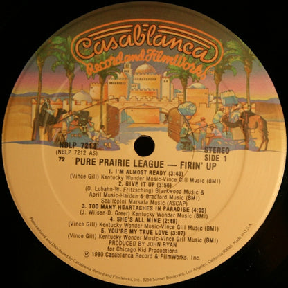 Pure Prairie League : Firin' Up (LP, Album, Gol)