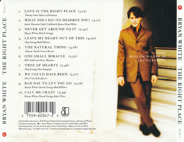 Bryan White : The Right Place (CD, Album)