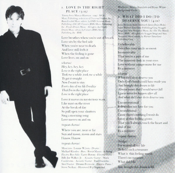 Bryan White : The Right Place (CD, Album)