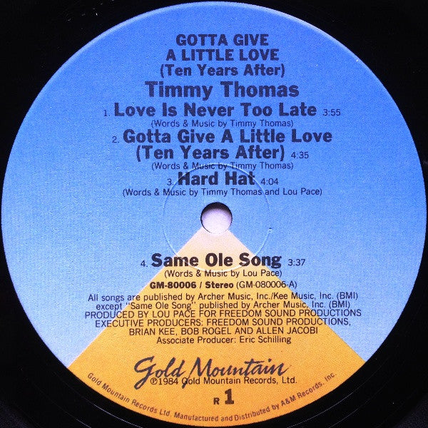 Timmy Thomas : Gotta Give A Little Love (Ten Years After) (LP, Album, R)