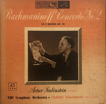 Sergei Vasilyevich Rachmaninoff, Arthur Rubinstein, NBC Symphony Orchestra • Vladimir Golschmann : Concerto No. 2 In C Minor, Op. 18  (5x7", Album, RE, Can + Box)