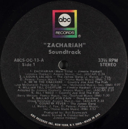 Various : Zachariah (Original Motion Picture Soundtrack) (LP)