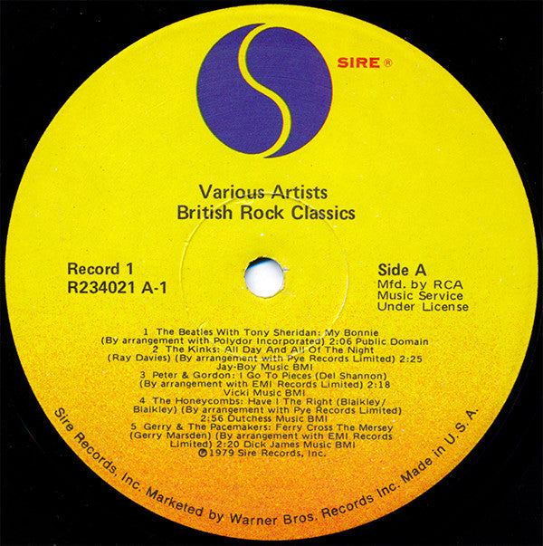 Various : British Rock Classics (2xLP, Comp, Club)