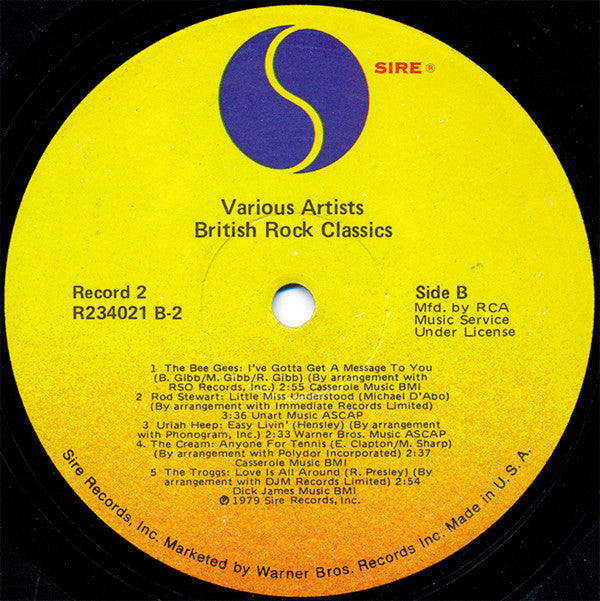 Various : British Rock Classics (2xLP, Comp, Club)