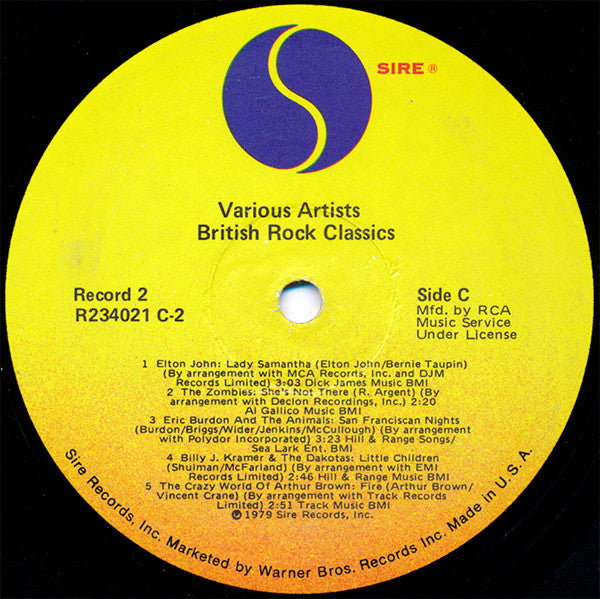 Various : British Rock Classics (2xLP, Comp, Club)