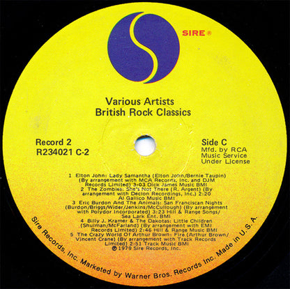 Various : British Rock Classics (2xLP, Comp, Club)