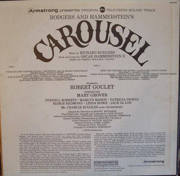 Rodgers & Hammerstein : Armstrong Presents Rodgers & Hammerstein's Carousel - Original ABC Television Soundtrack (LP, Ltd)