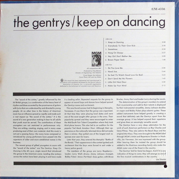 The Gentrys : Keep On Dancing (LP, Album, Mono, MGM)