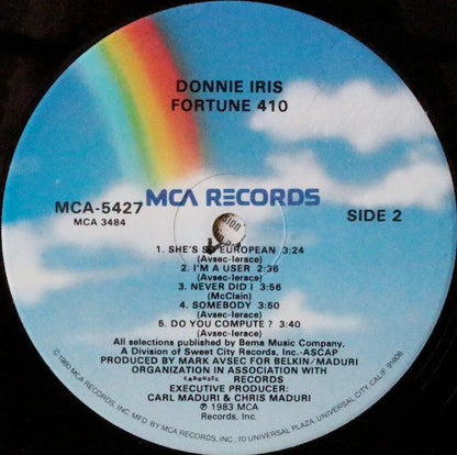 Donnie Iris : Fortune 410 (LP, Album, Glo)