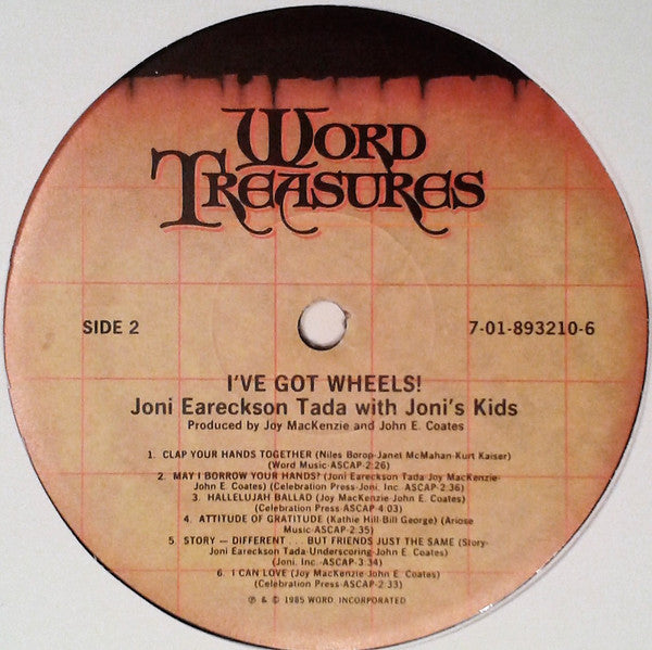 Joni Eareckson Tada With Joni's Kids : I've Got Wheels (LP)