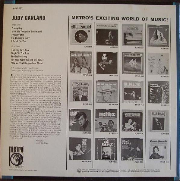 Judy Garland : Judy Garland (LP, Comp)