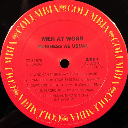 Men At Work : Business As Usual (LP, Album)