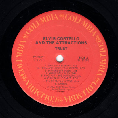 Elvis Costello & The Attractions : Trust (LP, Album, Ter)