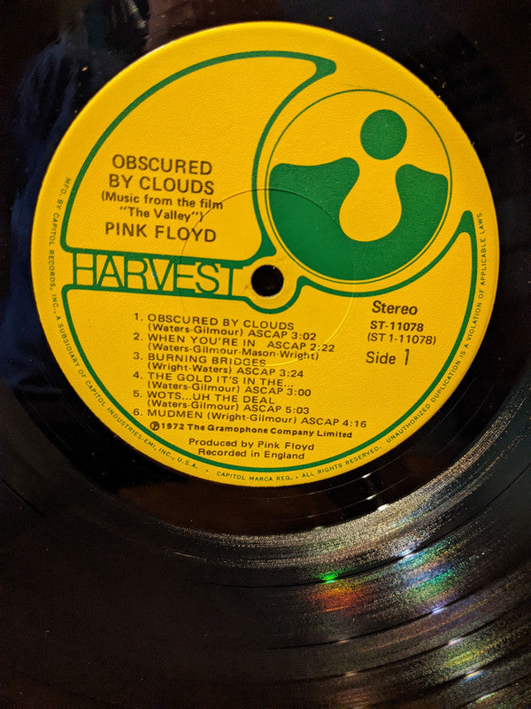 Pink Floyd : Obscured By Clouds  (LP, Album, RE)