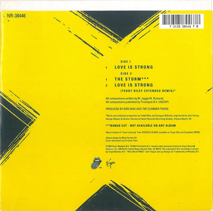 The Rolling Stones : Love Is Strong (7", Single, Spe)