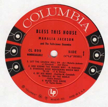 Mahalia Jackson And The Falls-Jones Ensemble : Bless This House (LP, Album, Mono)