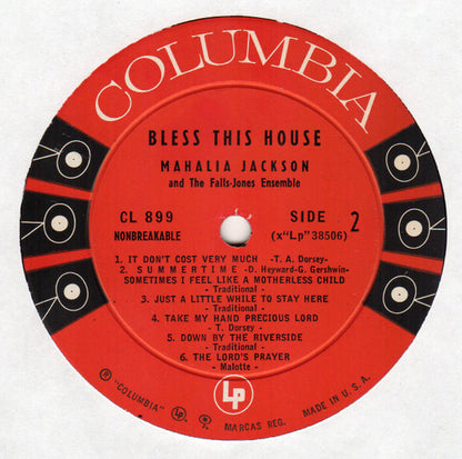 Mahalia Jackson And The Falls-Jones Ensemble : Bless This House (LP, Album, Mono)