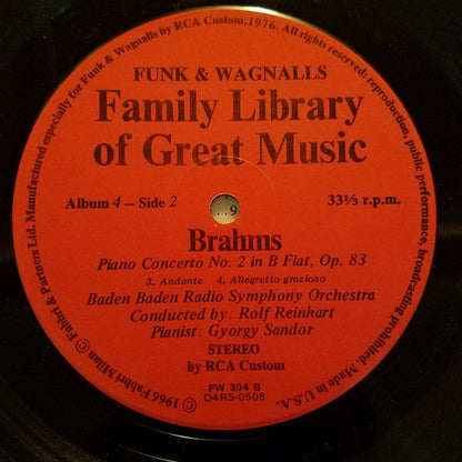 Johannes Brahms : The Piano Concerto No. 2 In B Flat (LP, Album)