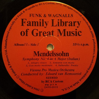 Felix Mendelssohn-Bartholdy : The Italian - Fourth Symphony / Music From A Midsummer Night's Dream (LP, Album)