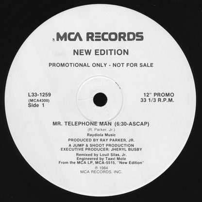 New Edition : Mr. Telephone Man (12", Promo)