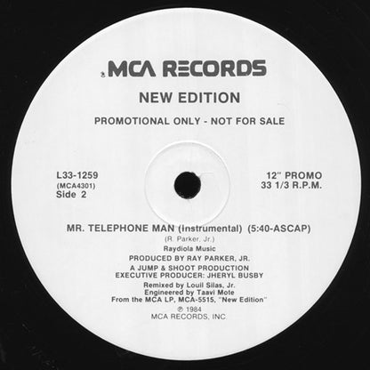 New Edition : Mr. Telephone Man (12", Promo)