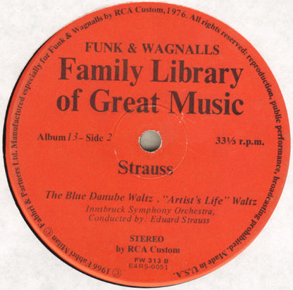 Johann Strauss Jr. : Tritsch-Tratsch Polka, Emperor Waltz, Voices Of Spring Waltz, "Vienna Blood" Waltz, "Artist's Life" Waltz, The Blue Danube Waltz (LP, Album)