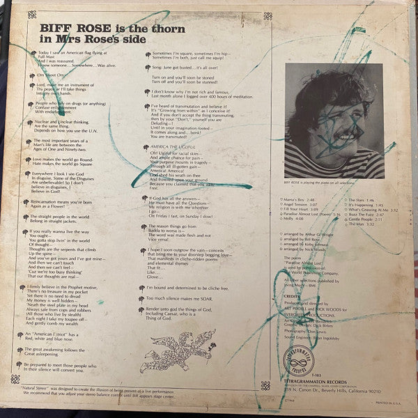 Biff Rose : The Thorn In Mrs. Rose's Side (LP, Album)