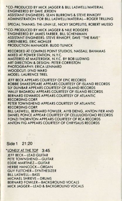 Mick Jagger : She's The Boss (Cass, Album)