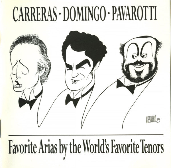 José Carreras, Placido Domingo, Luciano Pavarotti : Favorite Arias By The World's Favorite Tenors (CD, Album, Comp)