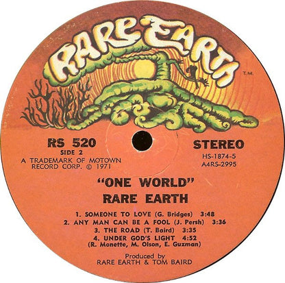 Rare Earth : One World (LP, Album, Hol)